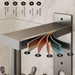 Gun Gray Kitchen Rotating Hook No-Drill Wall-Moed Storage Rack For Spatulas, Spoons, Cutting Boards, Adhesive Wall_maomaolike.com