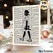 Vintage Schoolgirl Silhouette Painting Poster, Retro Newspaper-style Black & White Artistic Poster, Unique Literary-inspired Decor For Home, Study_maomaolike.com