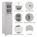 Tall Bathroom Cabinet, Freestanding Storage Cabinet With Drawer And Doors, MDF Board, Acrylic Door, Adjustable Shelf_maomaolike.com