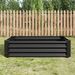 Metal Raised Garden Bed, Rectangle Raised Planter 4×2×1ft For Flowers Plants, Vegetables Herb Black_maomaolike.com