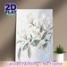 Magnolia Themed Painting Poster, Soft-toned Impasto Floral Poster, Elegant Blooming Magnolia Artwork Ideal For Living Room, Bedroom And Dining Area_maomaolike.com