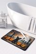 Affenpinscher Spooky Halloween Memory Foam Kitchen Mat Machine Washable Anti-Fatigue Mat Cushion Comfort Bath Mat Or Kitchen Rug_maomaolike.com