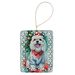 Maltese Christmas Porcelain Ornament Christmas Tree Hanging Decorations For Home Christmas Holiday, Rectangle, Gift, Multicolor_maomaolike.com