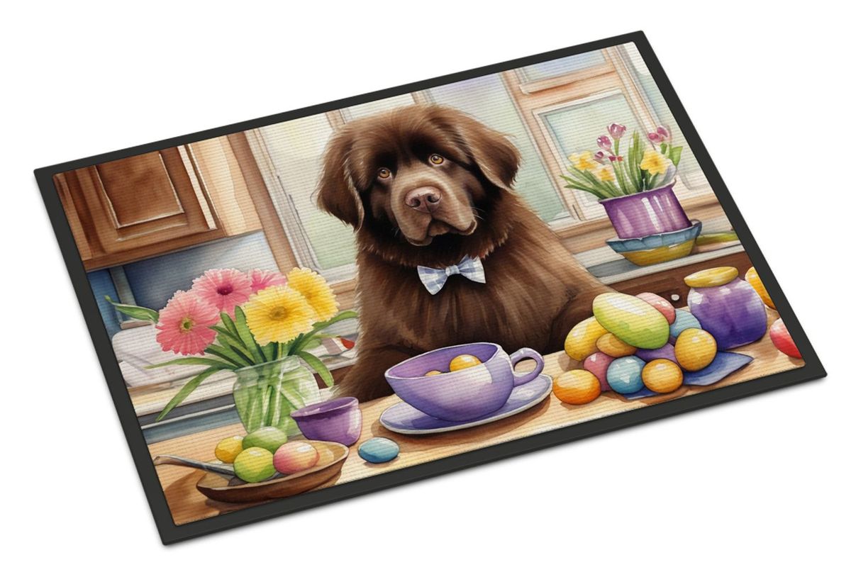 Decorating Easter Newfoundland Doormat Front Door Mat Indoor Outdoor Rugs For Entryway, Non Slip Washable Low Pile, 24H X 36W_maomaolike.com
