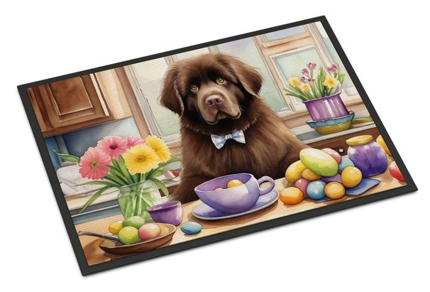 Decorating Easter Newfoundland Doormat Front Door Mat Indoor Outdoor Rugs For Entryway, Non Slip Washable Low Pile, 24H X 36W_maomaolike.com