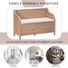 Rustic Style Solid Wood Entryway Multifunctional Storage Bench With Safety Hinge_maomaolike.com