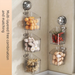 Wall-Mounted No-Drill Box Kitchen Organizer Ginger Spice Garlic Storage Basket Transparent Multi-Functional_maomaolike.com