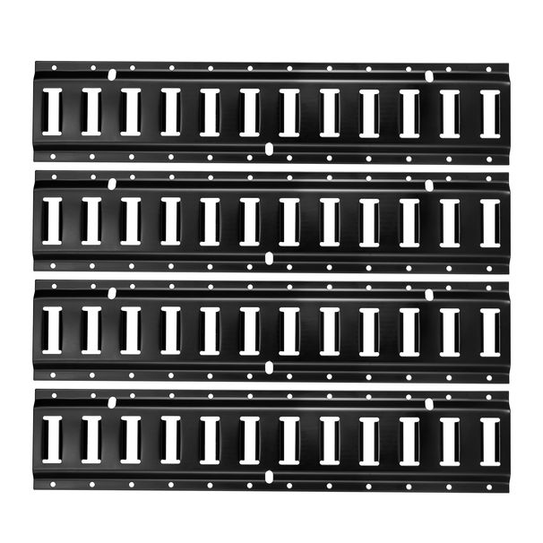 E-Track Tie-Down Rail Kit, 4 Pack 2 Ft E Track Rails, 20 Pcs Includes 2 Ratchet Straps & 4 O-Rings & 4 Tie-Offs With D-Ring & 2 Single Slots & 8 End Caps, Fit For Garages Trailers_maomaolike.com