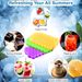 3-Pack Honeycomb Ice Cube Trays with Lids, Plastic Reusable Ice Cube Molds, Small Silicone Ice Cube Maker for Freezer_maomaolike.com