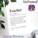 Teacher Definition Painting Poster, Minimalist Typographic Text Poster, Thoughtful Tribute To Educators, Ideal For Classroom And Teacher's Office_maomaolike.com