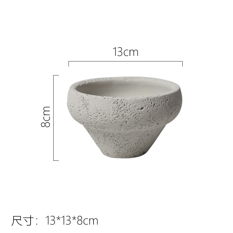 Cross-Border Nordic Style Cement Flower Pot Ceramic Human Face Fashion Simple Artistic Potted Plant Round Simulation Desktop Decor_maomaolike.com