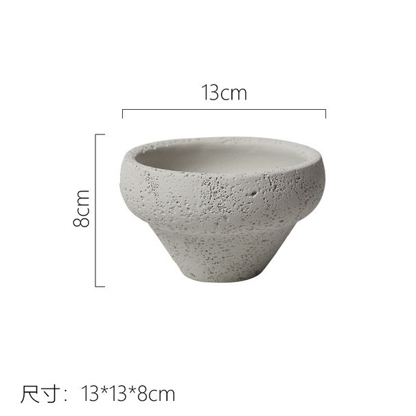 Cross-Border Nordic Style Cement Flower Pot Ceramic Human Face Fashion Simple Artistic Potted Plant Round Simulation Desktop Decor_maomaolike.com