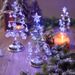 Christmas Festival Gift Luminous Crystal Christmas Tree – Electroplated Iron Holiday Decor (Night Light & Gift Ready)_maomaolike.com