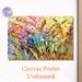 Floral & Plant Mosaic Painting Poster, Vibrant Colorful Stained-glass Style Art Poster, Eye-catching Decorative Artwork Suitable For Living Room_maomaolike.com