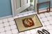 Basenji Christmas Flowers Doormat Front Door Mat Indoor Outdoor Rugs For Entryway, Non Slip Washable Low Pile, 24H X 36W_maomaolike.com