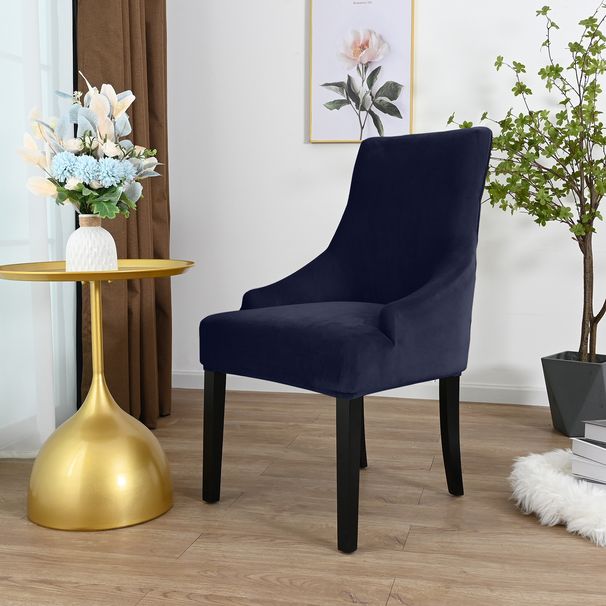 summer Cross-border Solid Color Elastic Silver Fox Velvet European-style Soft Dustproof Hotel Dining Chair Cover, In-stock Wholesa_maomaolike.com