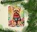 Yorkshire Terrier Yorkie Christmas Porcelain Ornament Christmas Tree Hanging Decorations For Home Christmas Holiday, Rectangle, Gift, Multicolor_maomaolike.com