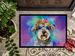 Schnauzer Hippie Dawg Doormat Front Door Mat Indoor Outdoor Rugs For Entryway, Non Slip Washable Low Pile, 24H X 36W_maomaolike.com