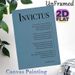 Invictus Poem Painting Poster, Minimalist Typographic Text Art Poster, Inspirational Literary Verse Decor Ideal For Home Office, Living Room_maomaolike.com