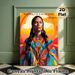 Sacagawea Indigenous Portrait Painting Poster, Vibrant Colorful Stylized Art Poster With Inspirational Quote, Meaningful Cultural Wall Decor For Home_maomaolike.com