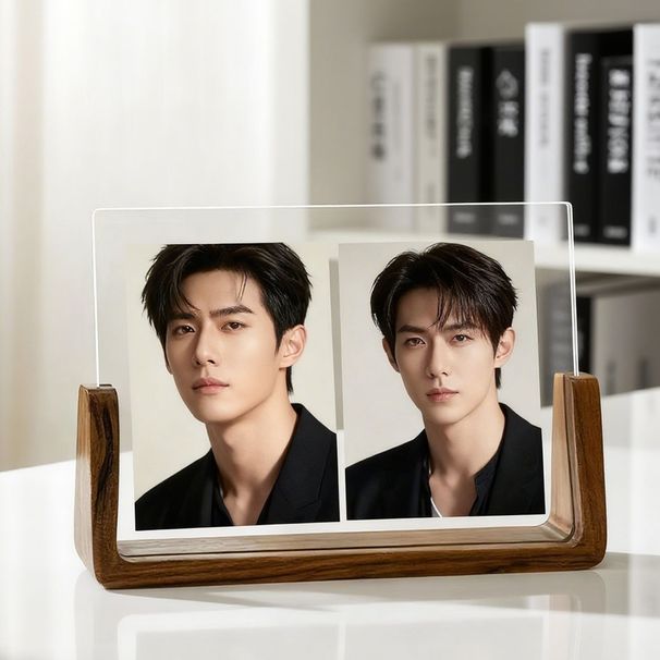 Instax Acrylic Floating Photo Empty DIY Desktop High-end Handmade Memory Book Display Frame_maomaolike.com