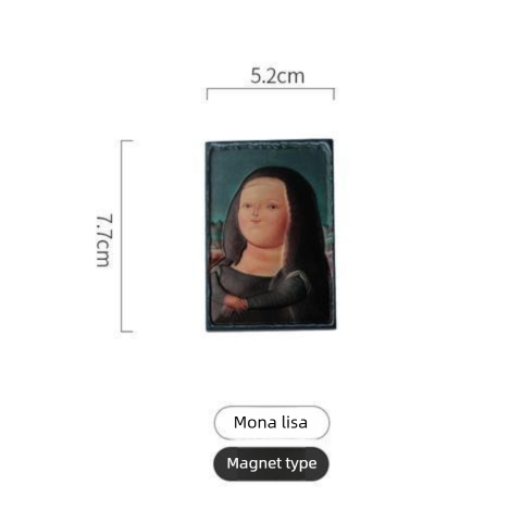 ins Nordic European Style Cute Mona Lisa Fridge Home Decoration Magnet Magnetic Sticker_maomaolike.com