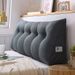 SOGA 4X 100cm Dark Grey Triangular Wedge Bed Pillow Headboard_maomaolike.com
