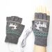 Heating Gloves USB electric half-finger gloves female winter autumn winter students riding wool cute sweet bare fingers_maomaolike.com