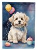 Coton De Tulear Happy Birthday House Flag Large Porch Sleeve Pole Decorative Outside Yard Banner Artwork Wall Hanging, Polyester, House Size, Multicolor_maomaolike.com