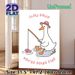 Fishing Duck Themed Painting Poster, Cute Whimsical Cartoon Poster, With Uplifting "Slow Down You're Doing Fine" Message, Ideal For Bedroom, Living_maomaolike.com