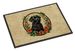 Labrador Retriever Christmas Flowers Doormat Front Door Mat Indoor Outdoor Rugs For Entryway, Non Slip Washable Low Pile, 24H X 36W_maomaolike.com