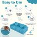14 PCS Modular Kids Play Couch For Playroom And Bedroom Suede Fabric Covers Zipper Head Covers Protect_maomaolike.com