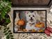 Westie Fall Kitchen Pumpkins Doormat Front Door Mat Indoor Outdoor Rugs For Entryway, Non Slip Washable Low Pile, 24H X 36W_maomaolike.com