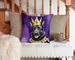 Black German Shepherd King Of Mardi Gras Throw Pillow Machine Washable, Indoor Outdoor Decorative Pillow For Couch, Bed Or Patio, 14Hx14W_maomaolike.com