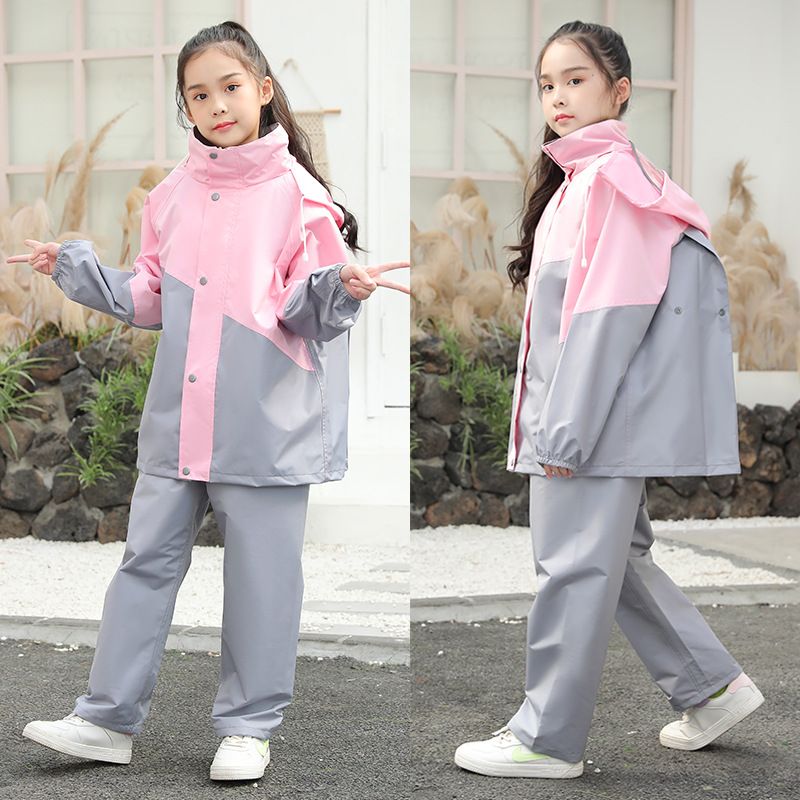 Kids Raincoat White | Waterproof Hooded Children Rain Jacket Home Office - 891_maomaolike.com