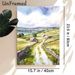 Rural Countryside Painting Poster, Soft-toned Watercolor Pastoral Landscape Poster, Serene Natural Scenery Ideal For Home Living Room, Bedroom_maomaolike.com