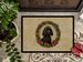 Poodle Christmas Flowers Doormat Front Door Mat Indoor Outdoor Rugs For Entryway, Non Slip Washable Low Pile, 24H X 36W_maomaolike.com