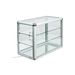 Tempered Glass Top Display Cabinet With Sliding Glass Door And Lock, Standard Aluminum Frame, Display Cabinet With Sliding Glass Door, Lock And LED_maomaolike.com