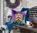 Yorkshire Terrier King Of Mardi Gras Throw Pillow Machine Washable, Indoor Outdoor Decorative Pillow For Couch, Bed Or Patio, 18Hx18W_maomaolike.com
