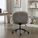 Cross Legged Chair With Flip-up Armrests, Cross Legged Office Chairs With Wheels, Comfy Swivel Chairs With Wide Seat For Women, Adjustable Makeup Vanity Chair For Apartment, Home, Office, Grey_maomaolike.com
