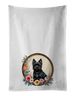 Cairn Terrier And Flowers Kitchen Towel Set Of 2 White Dish Towels Decorative Bathroom Hand Towel For Hand, Face, Hair, Yoga, Tea, Dishcloth, 19 X 28", White_maomaolike.com