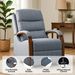 Power Lift Recliner Chair For Elderly, Recliner Chair With Massage & Heat, Electric Leather Lift Recliner Chair For Living Room With Side Pocket, Blue_maomaolike.com