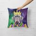 Neapolitan Mastiff King Of Mardi Gras Throw Pillow Machine Washable, Indoor Outdoor Decorative Pillow For Couch, Bed Or Patio, 18Hx18W_maomaolike.com