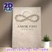 Amor Fati Themed Painting Poster, Vintage Embossed Laurel Wreath & Text Art Poster, Sophisticated Philosophical Wall Decor For Living Room, Study_maomaolike.com
