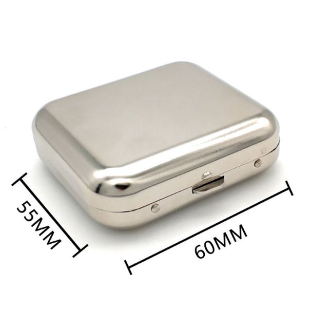N2HAO Smallsweet Square Stainless Steel Pocket Ashtray With Lid Portable Outdoor Mini Metal Ash Tray
_maomaolike.com