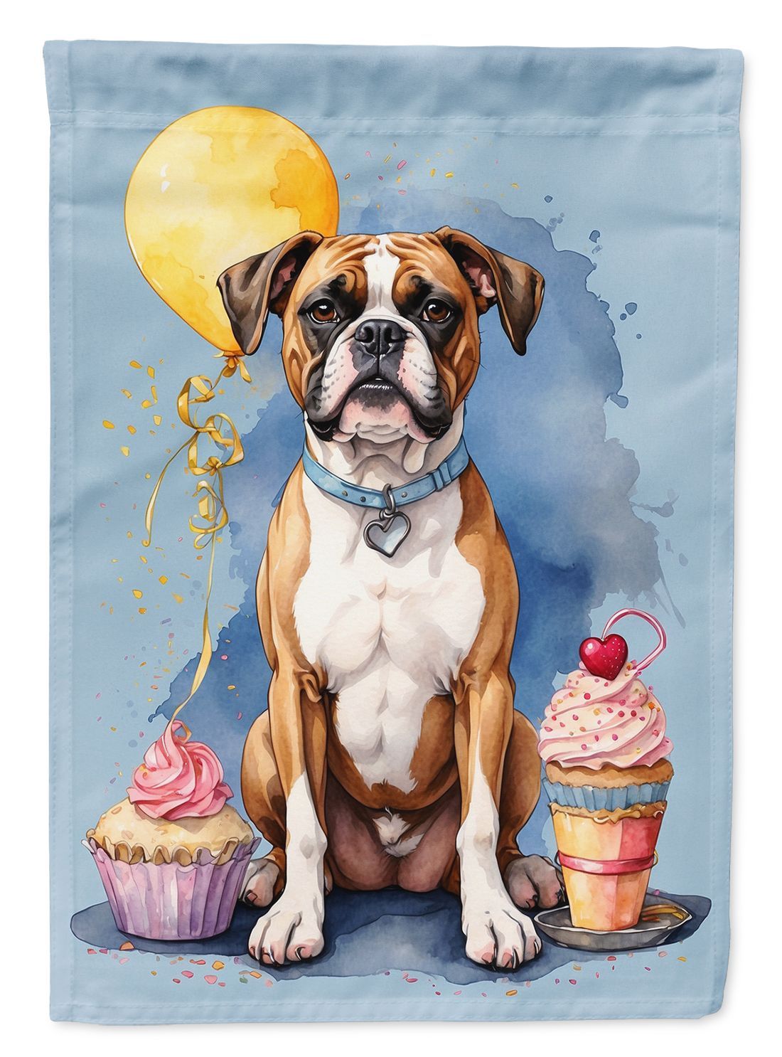 Boxer Happy Birthday House Flag Large Porch Sleeve Pole Decorative Outside Yard Banner Artwork Wall Hanging, Polyester, House Size, Multicolor_maomaolike.com