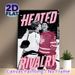 Hockey Heated Rivalry Painting Poster, Vintage Contrast-Tone Poster, Playful Hockey Players Scene With Bold Pink Typography, Ideal Wall Decor For Game_maomaolike.com