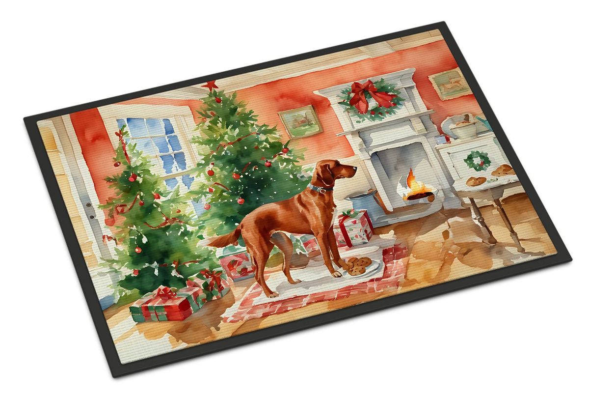 Redbone Coonhound Christmas Cookies Doormat Front Door Mat Indoor Outdoor Rugs For Entryway, Non Slip Washable Low Pile, 24H X 36W_maomaolike.com