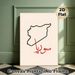 Syria Map & Arabic Calligraphy Painting Poster, Minimalist Line-art With Bold Red Script Poster, Cultural Nostalgic Decor, Suitable For Home, Living_maomaolike.com