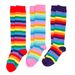 Unisex Colorful striped knee-high socks Women's cotton socks Men's mid-tube socks Holiday party rainbow calf socks_maomaolike.com